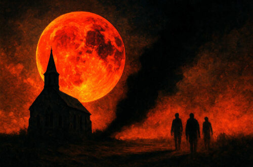 Scfhatten unter dem Blutmond